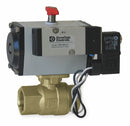 Dynaquip 3 in Spring Return - Fail Close Pneumatic Actuated Ball Valve, 2-Piece - PHH2AATSR09210A