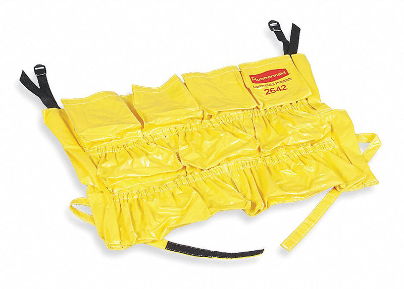 Rubbermaid Yellow Vinyl Receptacle Caddy Bag, 1 EA - FG264200YEL