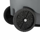 Rubbermaid 95 gal Rectangular Rollout Trash Can, Plastic, Gray - FG9W2200GRAY