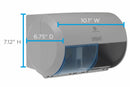 Georgia-Pacific Toilet Paper Dispenser, Compact(R), Gray, Coreless, (2) Rolls Dispenser Capacity, Plastic - 56783A