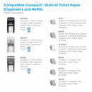 Georgia-Pacific Toilet Paper Dispenser, Compact(R), Black, Coreless, (2) Rolls Dispenser Capacity, Plastic - 56790A