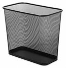 Rubbermaid 7 1/2 gal Rectangular Wastebasket, Metal, Black - FGWMB30RBK