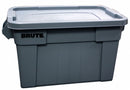 Rubbermaid Storage Tote, Color Gray, Outside Height 15 1/8 in, Outside Length 27 7/8 in - FG9S3100GRAY