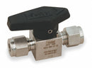 Parker 2 33/50 inL x 1 5/32 inH 316 Stainless Steel A-LOK(R) Rotary Plug Valve, 3/8 in Tube Size - 6A-PR6-VT-SS