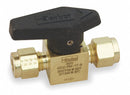 Parker 2 33/50 inL x 1 5/32 inH Brass A-LOK(R) Rotary Plug Valve, 3/8 in Tube Size - 6A-PR6-VT-B
