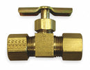 Top Brand Needle Valve, Straight, Brass, 1/4 In. - 6MM66