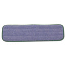 Rubbermaid Microfiber Wet Mopping Pad, 18 1/2" X 5 1/2" X 1/2", Green, 12/Carton - RCPQ410GRECT