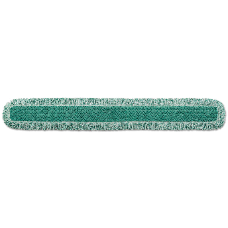 Rubbermaid Hygen Dust Mop Heads With Fringe, Green, 60 In., Microfiber, Cut-End - RCPQ460GRE
