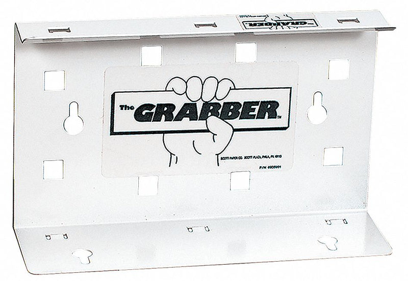 Dry Wipe Dispenser, The GrabberDispenser, Pop Up Dispenser Box, (1) Box, Metal, White - 9352
