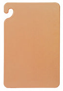 San Jamar Cutting Board, Co-Polymer, Brown, 12" Length, 18" Width, 1/2" Thickness - CB121812BR