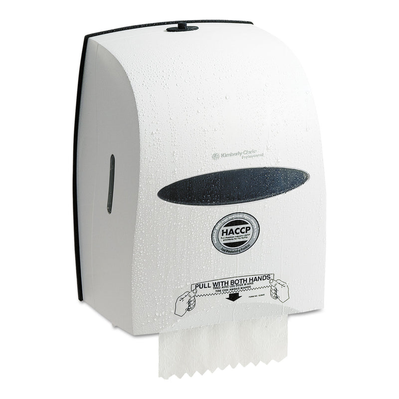 Kimberly-Clark Sanitouch Hard Roll Towel Dispenser, 12 63/100W X 10 1/5D X 16 13/100H, White - KCC09991