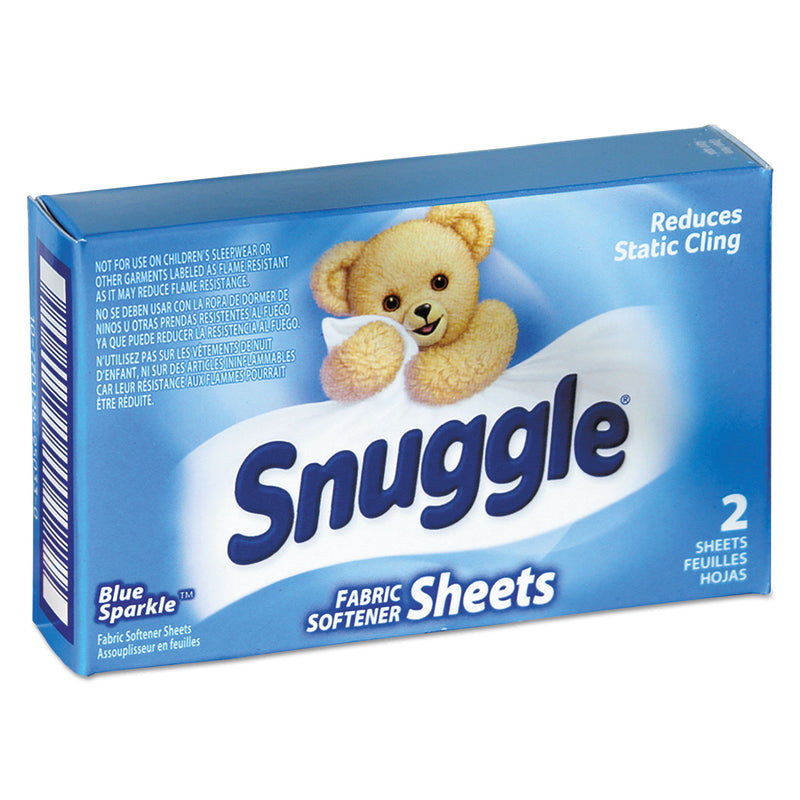Snuggle Vend-Design Fabric Softener Sheets, Blue Sparkle, 2 Sheets/Box, 100 Boxes/Carton - VEN2979929