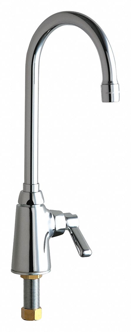 Chicago Faucets Chrome, Gooseneck, Kitchen Sink Faucet, Manual Faucet Activation, 2.20 gpm - 350-ABCP