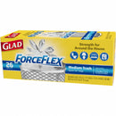 Glad Trash Bag, 8 gal., LLDPE, Coreless Roll, White, PK 26 - 70403
