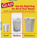 Glad Trash Bag, 8 gal., LLDPE, Coreless Roll, White, PK 26 - 70403