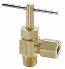 Parker Needle Valve, Angled, 1/8x1/4, Compression - NV104C-4-2