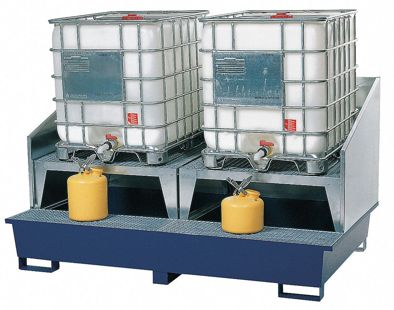 Denios IBC Containment Unit, Uncovered, 385 gal Spill Capacity, 10,000 lb - K17-8005