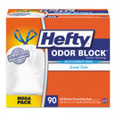 Hefty Strong Tall Kitchen Drawstring Bags, 13 Gal, 0.9 Mil, 34" X 48", White, 90/Box - RFPE84574CT