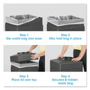 Safco Canmeleon Side-Open Receptacle, Square, Polyethylene, 38 Gal, Textured Black - SAF9476BL