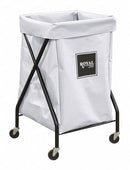 Royal Basket 1-Compartment X-Frame Laundry Cart, 150 lb. Capacity, 22" L X 20" W X 35-1/2" H - G06-WWX-XFA-3ONN
