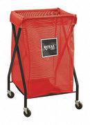 Royal Basket 1-Compartment X-Frame Laundry Cart, 150 lb. Capacity, 22" L X 20" W X 35-1/2" H - G06-RRX-XMA-3ONN