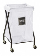 Royal Basket 1-Compartment X-Frame Laundry Cart, 150 lb. Capacity, 22" L X 20" W X 35-1/2" H - G06-WWX-XMA-3ONN