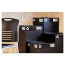Safco Public Square Paper-Recycling Container, Square, Steel, 42 Gal, Black - SAF2984BL
