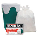 Handi-Bag Super Value Pack, 13 Gal, 0.6 Mil, 23.75" X 28", White, 100/Box - WBIHAB6FK100