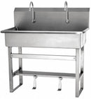 Sani-Lav Stainless Steel Wash Station, With Faucet, Floor Mounting Type, Stainless - 54F1