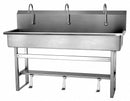 Sani-Lav Stainless Steel Wash Station, With Faucet, Floor Mounting Type, Stainless - 56F1