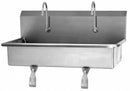 Sani-Lav Stainless Steel Wash Station, With Faucet, Wall Mounting Type, Stainless - 54W1