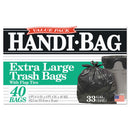 Handi-Bag Super Value Pack, 33 Gal, 0.65 Mil, 32.5" X 40", Black, 40/Box - WBIHAB6FTL40
