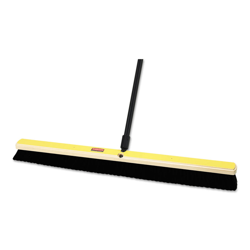 Rubbermaid Tampico-Bristle Medium Floor Sweep, 36" Brush, 3" Bristles, Black - RCP9B13BLAEA