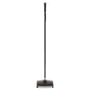 Rubbermaid Floor & Carpet Sweeper, Plastic Bristles, 44" Handle, Black/Gray - RCP421288BLA