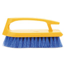 Rubbermaid Long Handle Scrub Brush, 6" Brush, Yellow Plastic Handle/Blue Bristles - RCP6482COB