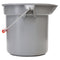 Rubbermaid 14 Quart Round Utility Bucket, 12" Diameter X 11 1/4"H, Gray Plastic - RCP261400GY