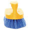 Rubbermaid Long Handle Scrub Brush, 6" Brush, Yellow Plastic Handle/Blue Bristles - RCP6482COB