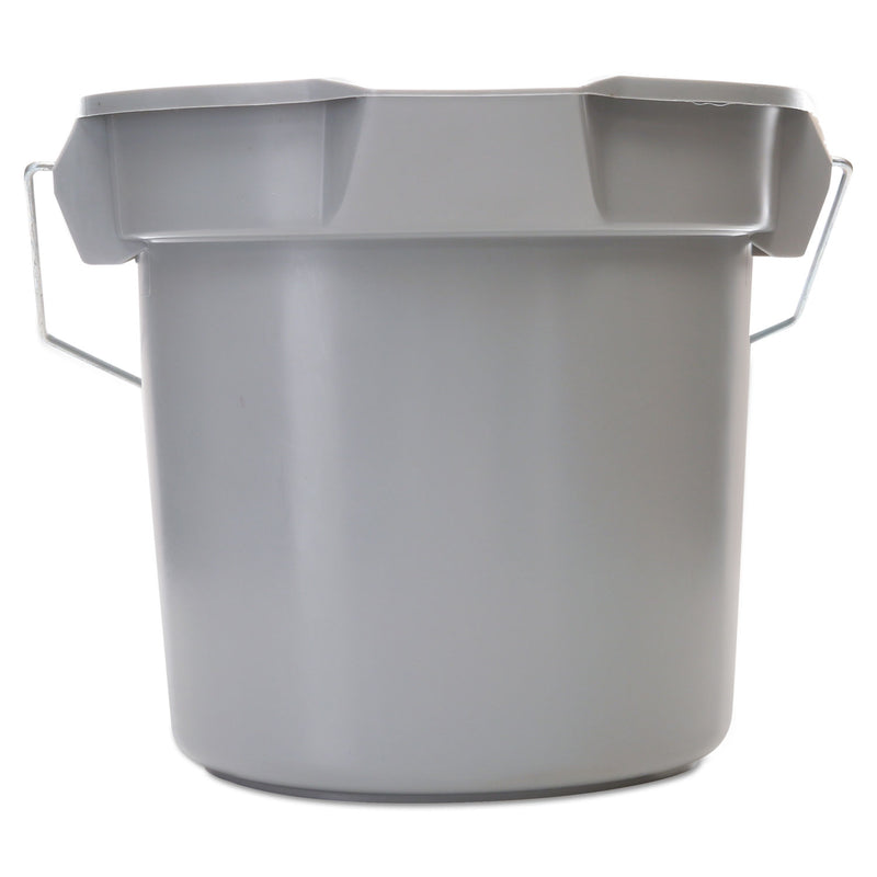 Rubbermaid 14 Quart Round Utility Bucket, 12" Diameter X 11 1/4"H, Gray Plastic - RCP261400GY