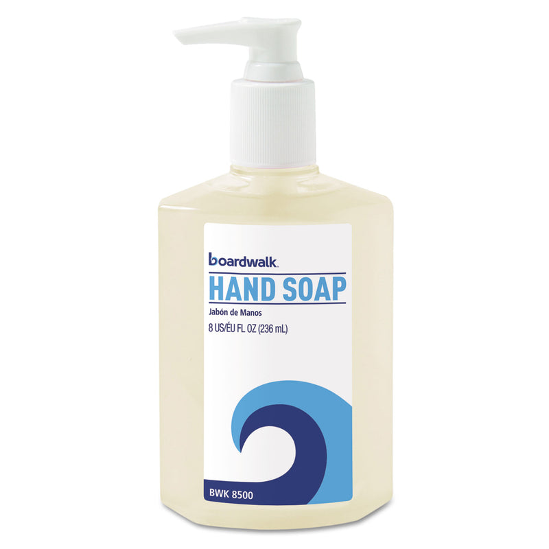 Boardwalk Liquid Hand Soap, Floral, 8 Oz Pump Bottle, 12/Carton - BWK8500