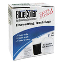 BlueCollar Drawstring Trash Bags, 13 Gal, 0.8 Mil, 24" X 28", White, 480/Carton - HERN4828EWRC1CT