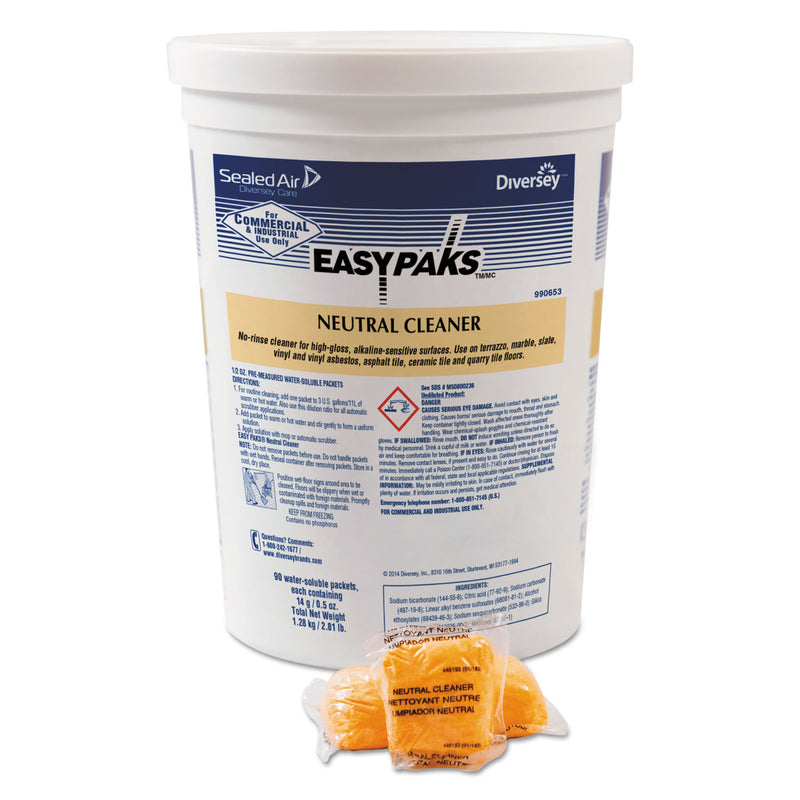 Easy Paks Neutral Cleaner, 0.5 Oz Packet, 90/Tub - DVO990653EA