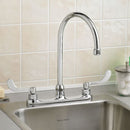 American Standard Chrome, Gooseneck, Kitchen Sink Faucet, Bathroom Sink Faucet, Manual Faucet Activation, 1.50 gpm - 6409170.002