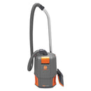Hoover Hushtone Backpack Vacuum Cleaner, 11.7 Lb., Gray/Orange - HVRCH34006