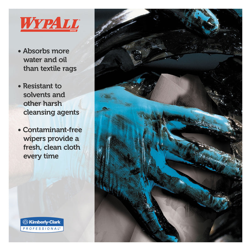 Wypall X80 Cloths With Hydroknit, Jumbo Roll, 12 1/2W X 13.4 White, 475 Roll - KCC41025