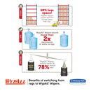 Wypall X60 Cloths, Small Roll, 9.8 X 13.4, Blue, 130/Roll, 12 Rolls/Carton - KCC35411