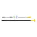 Boardwalk Two-Piece Metal Handle With Plastic Jaw Head, 59" Handle, Black/Yellow - BWKFF610