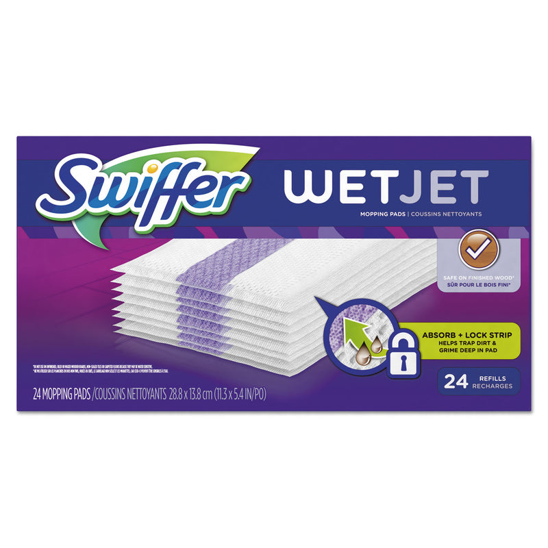 Swiffer Wetjet System Refill Cloths, 11.3" X 5.4", White, 24/Box - PGC08443
