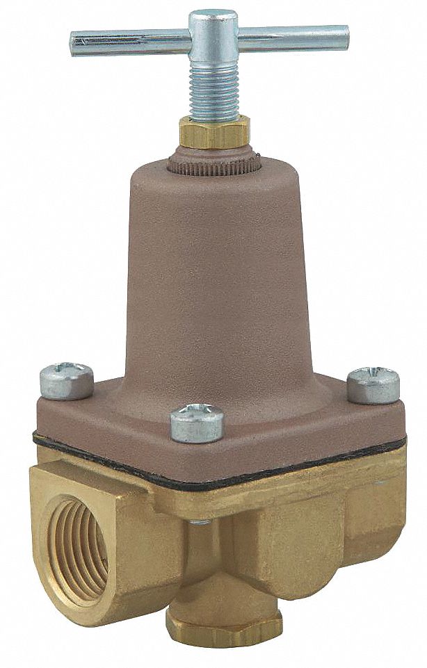 Watts Pressure Regulator, Lead Free Brass, 50 to 175 psi - 3/8 LF26A 50-175