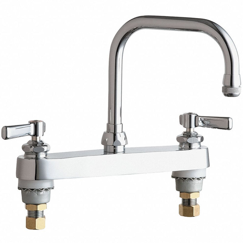 Chicago Faucets Chrome, Low Arc, Kitchen Sink Faucet, Manual Faucet Activation, 2.20 gpm - 527-ABCP