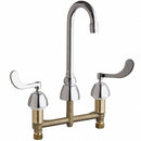 Chicago Faucets Chrome, Gooseneck, Kitchen Sink Faucet, Bathroom Sink Faucet, Manual Faucet Activation, 2.20 gpm - 786-GN1AE3XKAB
